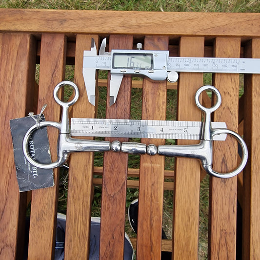 5.25" ky rotary doubler double jointed hanging cheek snaffle Bit B1505