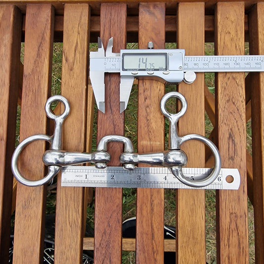 4" fylde fillis hanging cheek snaffle Bit B1153