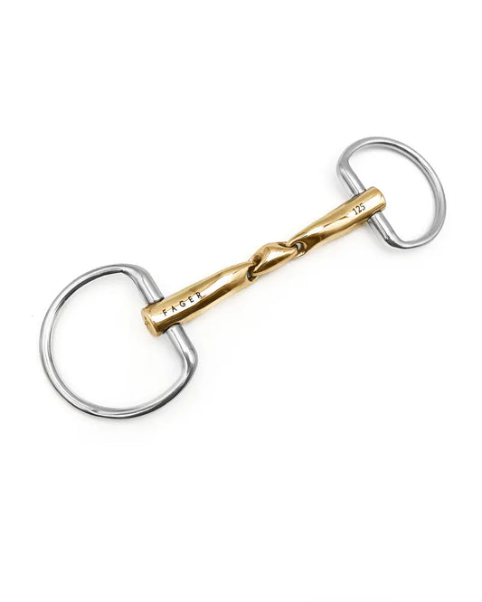 Fager Axel Gold Eggbutt Snaffle Bit