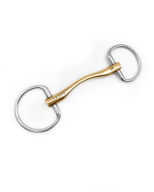 Fager Owen Gold Eggbutt Snaffle Bit