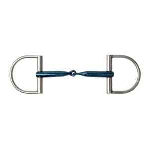 Metalab D-ring snaffle single Eco blue 14mm