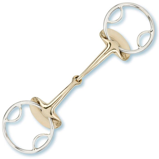 Stubben Golden Wings 4 in 1 bevel gag jointed Loose Ring Snaffle bit