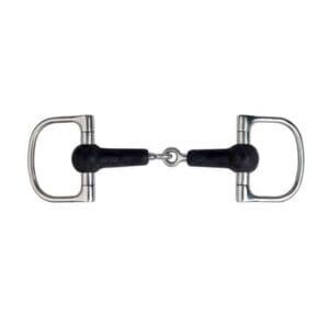 Metalab D-ring snaffle hard rubber 23mm
