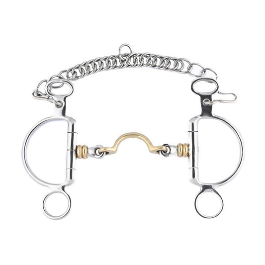Jump'in Mors Felipe Copper Roller Segundo eggbutt 2.5 ring gag bit