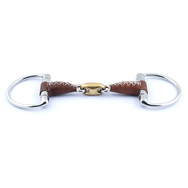 Jump'in Leather Copper Lozenge Eggbutt Snaffle Bit