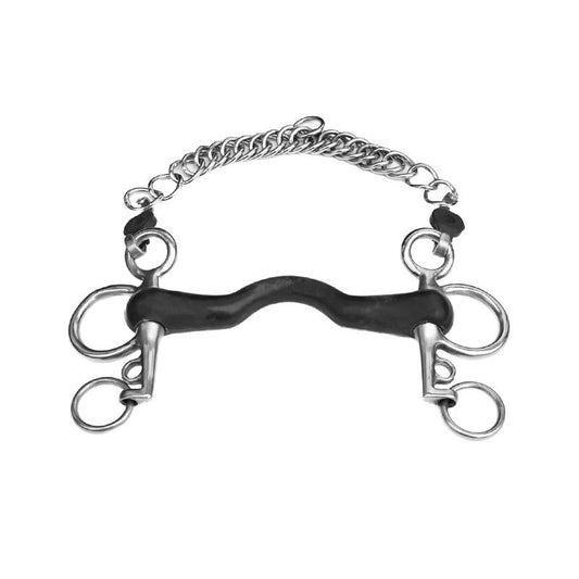 Jump'in Rubber ported Baby Pelham Bit