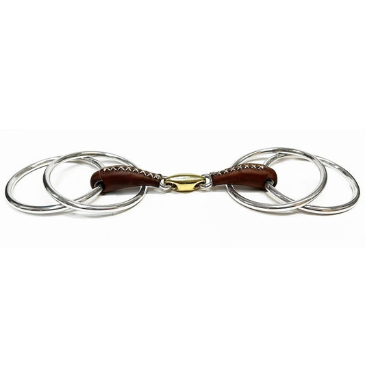 Jump'in Leather Copper Lozenge Wilson Snaffle Bit