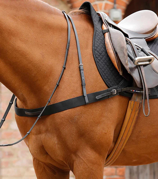 Premier Equine Zimella Elastic Breastgirth Black