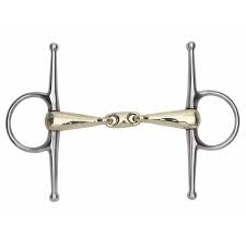 Shires Brass Alloy Copper Lozenge Full Cheek Snaffle Bit
