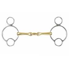 Shires Brass Alloy Copper Lozenge Universal Gag Bit