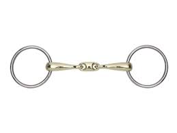 Shires Brass Alloy Copper Lozenge Loose Ring Snaffle Bit