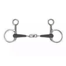 Shires Equikind+ Rubber Lozenge Hanging Cheek Snaffle Bit