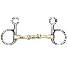 Shires Brass Alloy Copper Lozenge Hanging Cheek Snaffle Bit