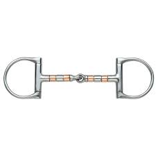 Shires Copper Roller D-Ring Snaffle Bit