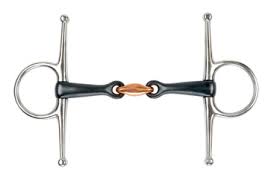Shires Black Sweet Iron Copper Lozenge Full Cheek Snaffle Bit
