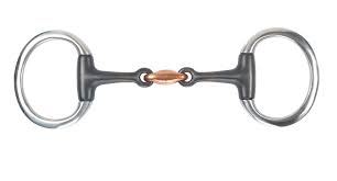Shires Black Sweet Iron Copper Lozenge Eggbutt Snaffle Bit