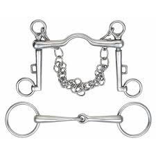 Shires Double Bridle Ported Weymouth set Bits