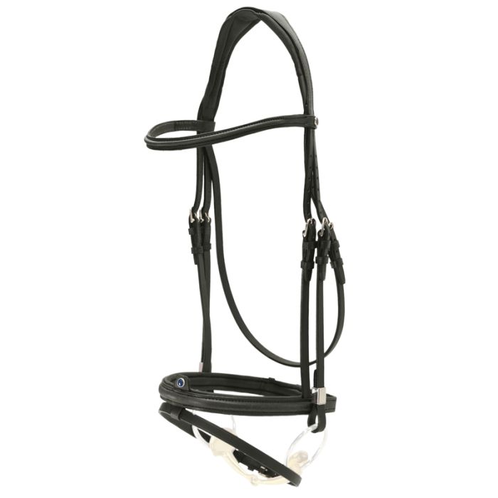 Stubben Bridle 2700 Pro-Jump with removable flash cavesson noseband - Ebony brown Build Your Own Bridle