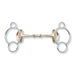 Stubben Golden Wings lozenge 2-ring universal gag bit
