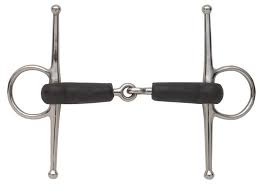 Shires Rubber Jointed Full Cheek Snaffle Bit