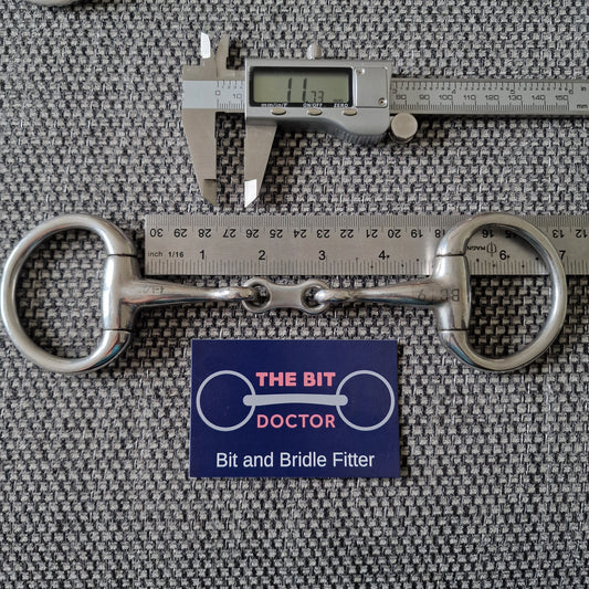 4.5" eggbutt french link bradoon snaffle bit B254