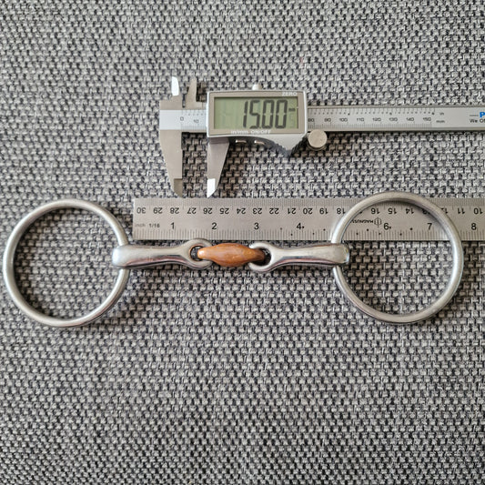 4.5" Copper Lozenge loose ring snaffle bit B470