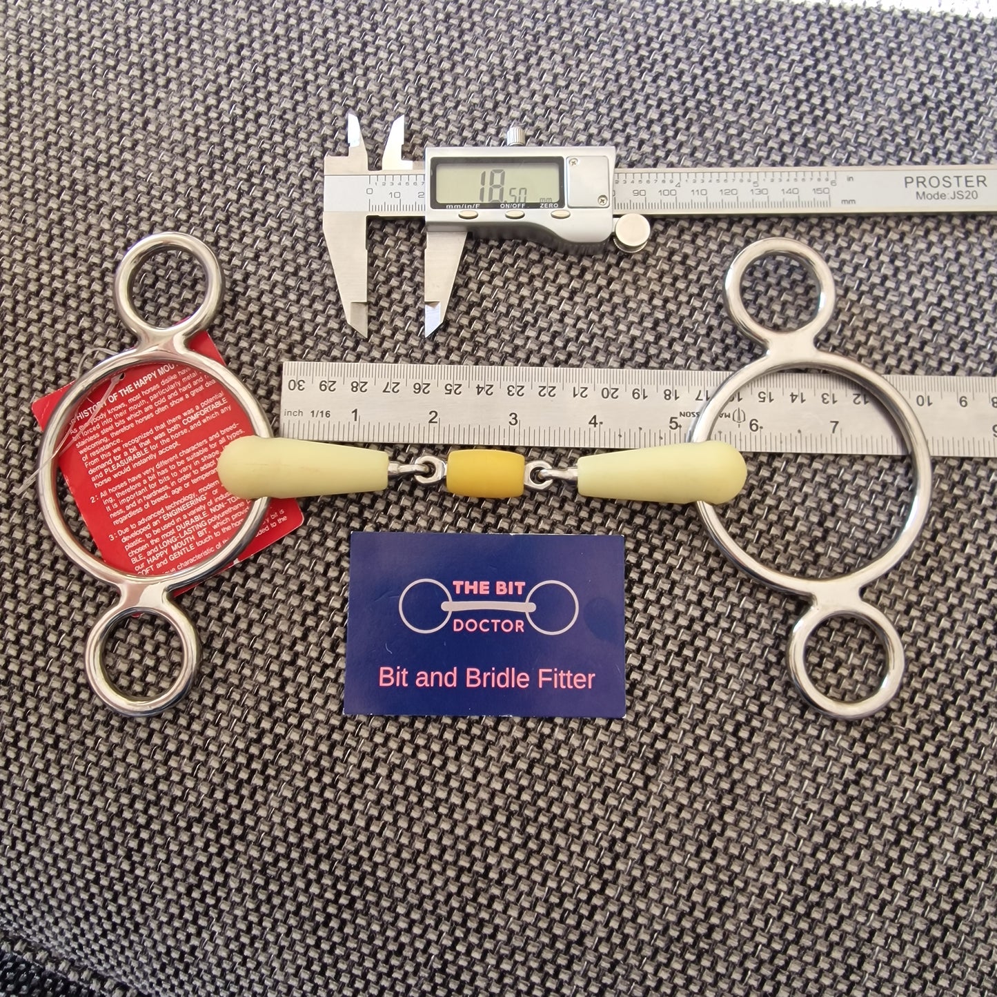 5" happy mouth lozenge roller 2.5 ring universal gag Bit B1448