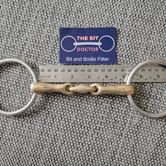 5" sprenger kk lozenge loose ring snaffle Bit B1810