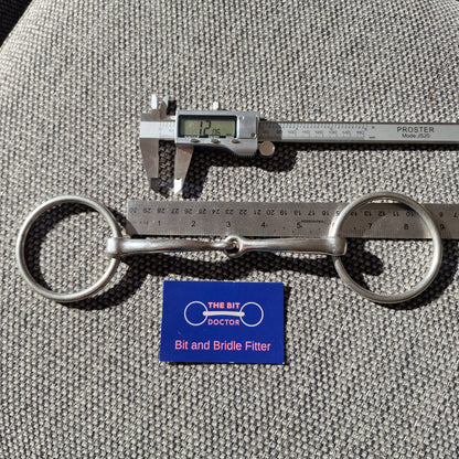 5.75" loose ring curved single jointed snaffle Bit B1474