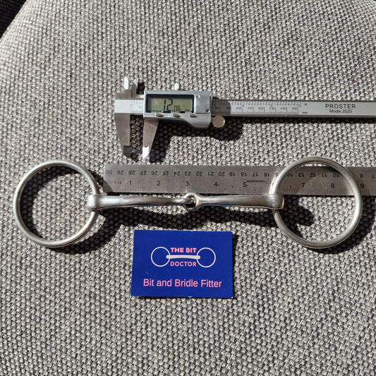 5.75" loose ring curved single jointed snaffle Bit B1474