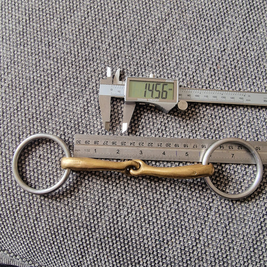 5.5" Sprenger RS Dynamic jointed loose ring bradoon snaffle bit B850