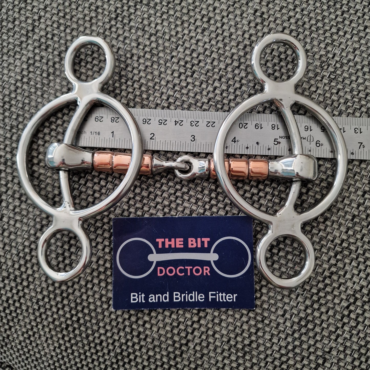 5.25" new abbey custom copper roller swivel gag bit B650