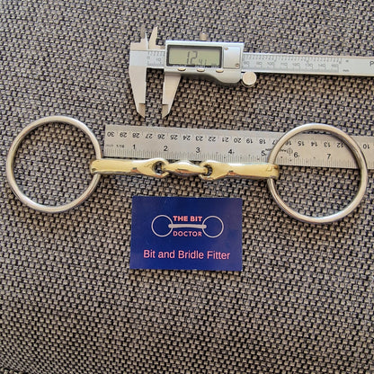 5" anatomical loose ring copper lozenge snaffle Bit B1529