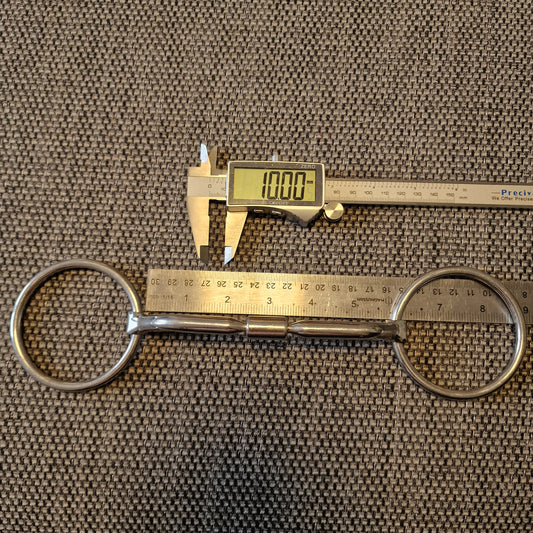 5.75" horsemanship saddlery Loose ring HP relief comfy barrel snaffle bit B669