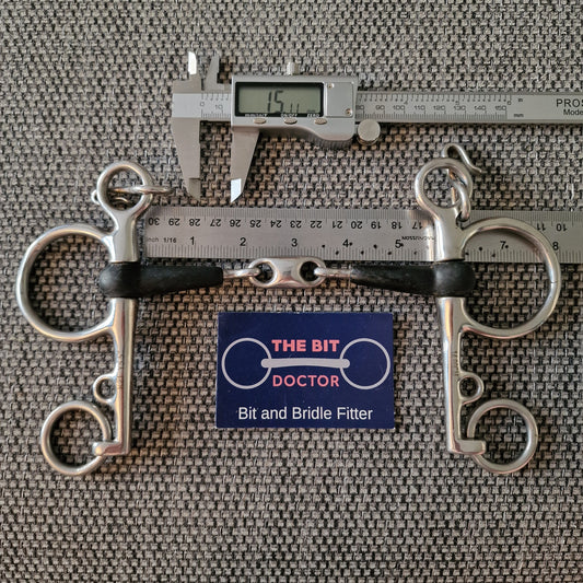 5.5" shires equikind rubber lozenge pelham bit B904