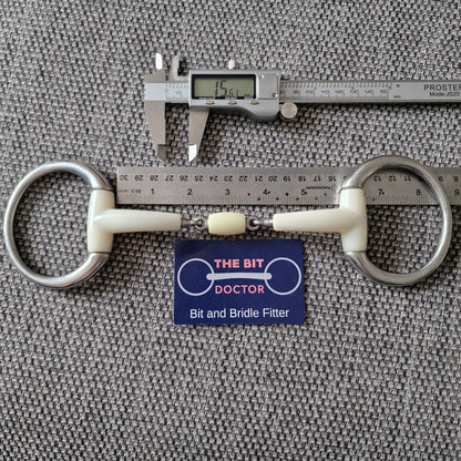 5.75" happy mouth contour lozenge eggbutt snaffle Bit B1477