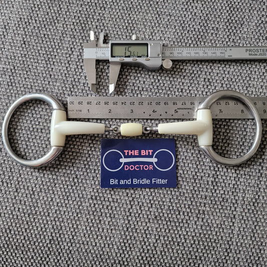 5.75" happy mouth contour lozenge eggbutt snaffle Bit B1477