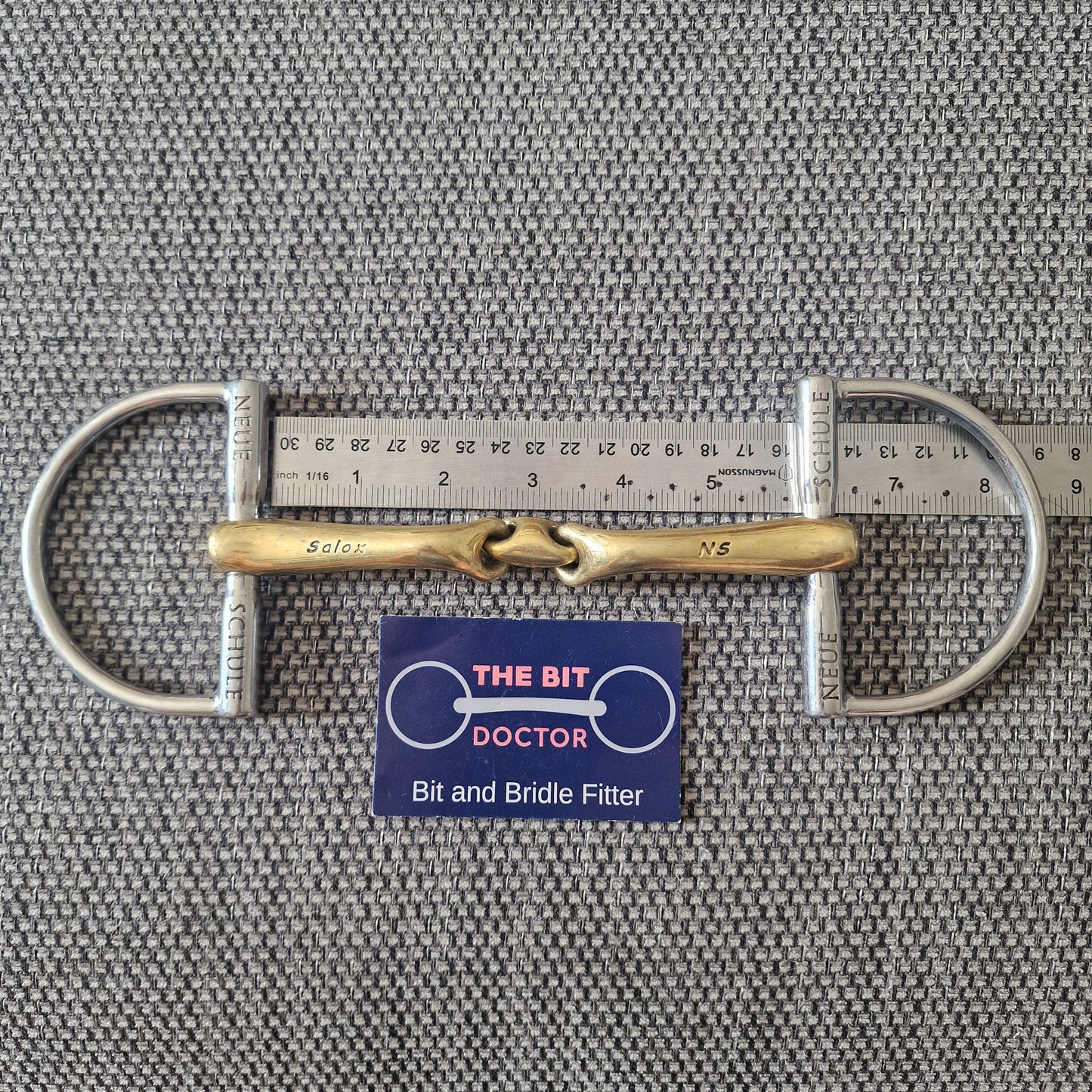 5.75" neue schule verbindend lozenge hunter d-ring snaffle Bit B1757