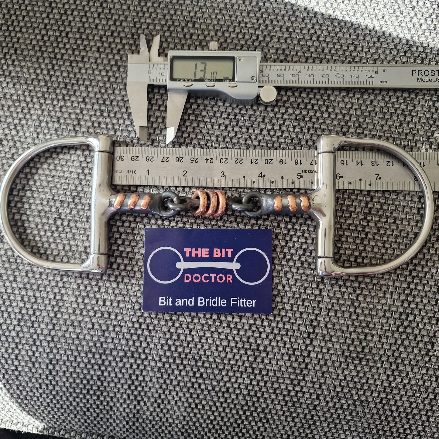 5.25" custom made tom thumb scrob D-ring snaffle Bit B1266