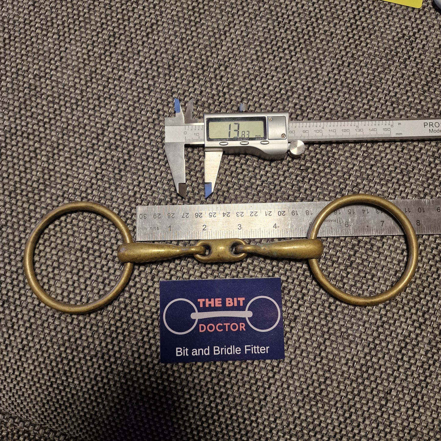 4.75" copper lozenge loose ring snaffle bit B709