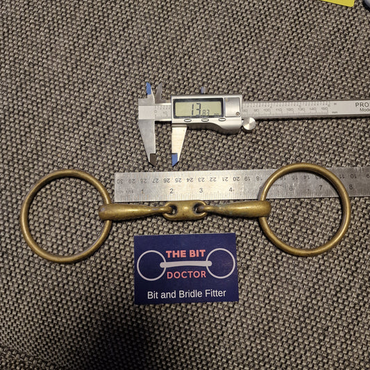 4.75" copper lozenge loose ring snaffle bit B709