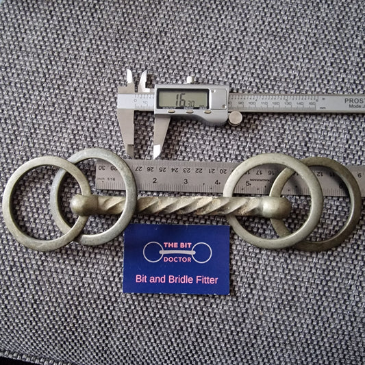 5.5" nickel wilson mullen 2 sided ribbed / plain snaffle bit B1075