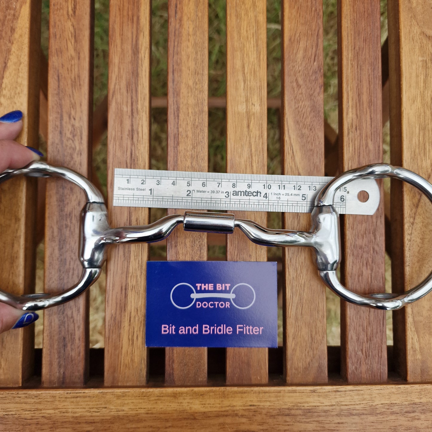 5" custom low port comfort barrel cheltenham gag bit B763