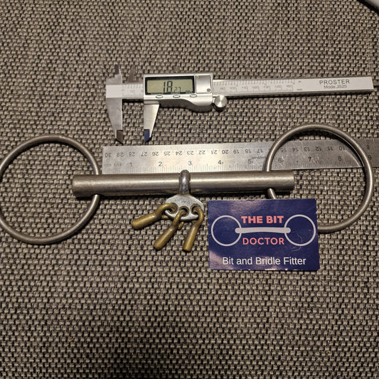5.25" loose ring copper keys breaking loose ring snaffle bit B307