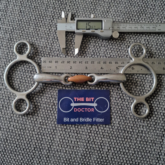 5" copper lozenge 2 ring universal gag Bit B1459