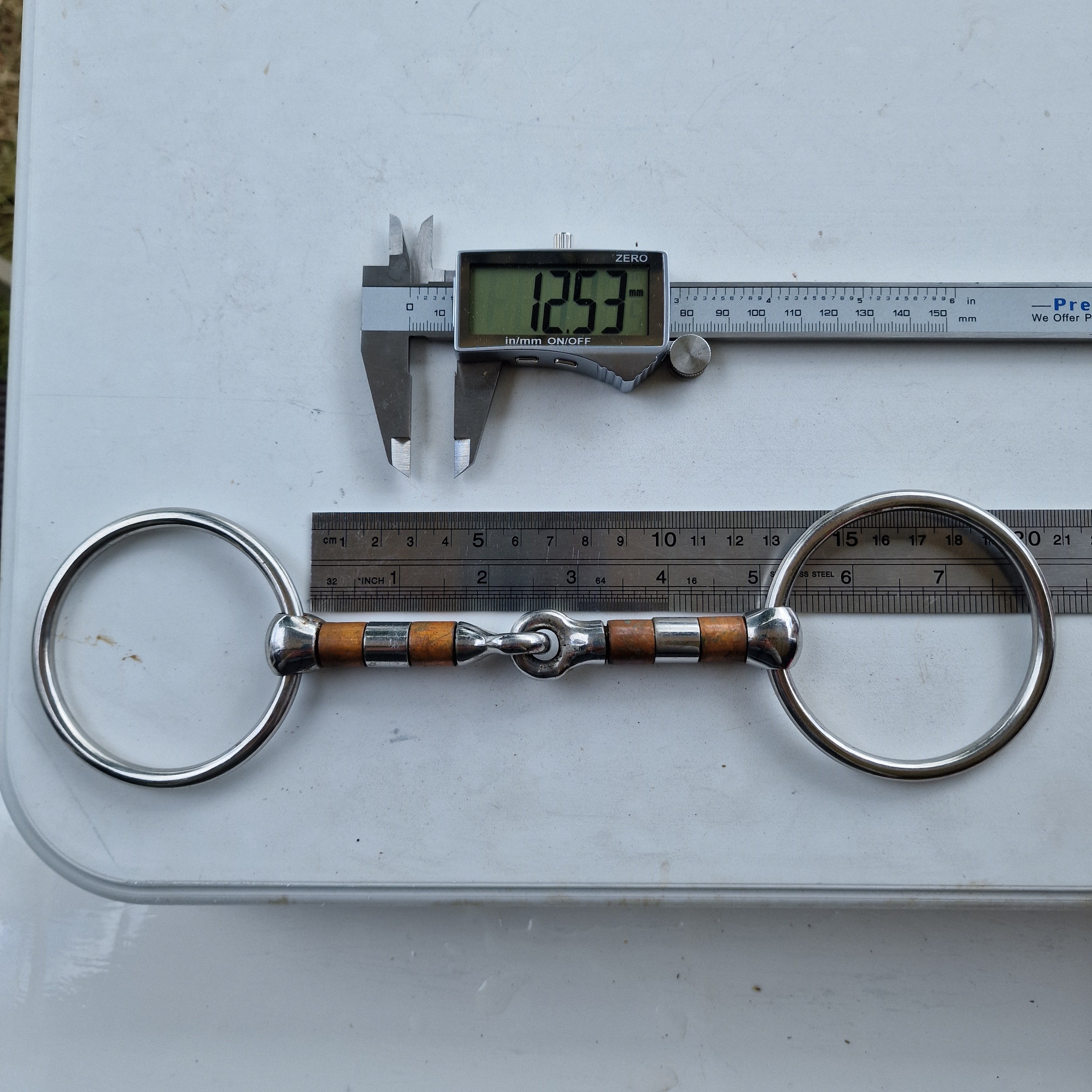 5" Loose Ring copper roller jointed Snaffle bit B832 – The Bit Doctor