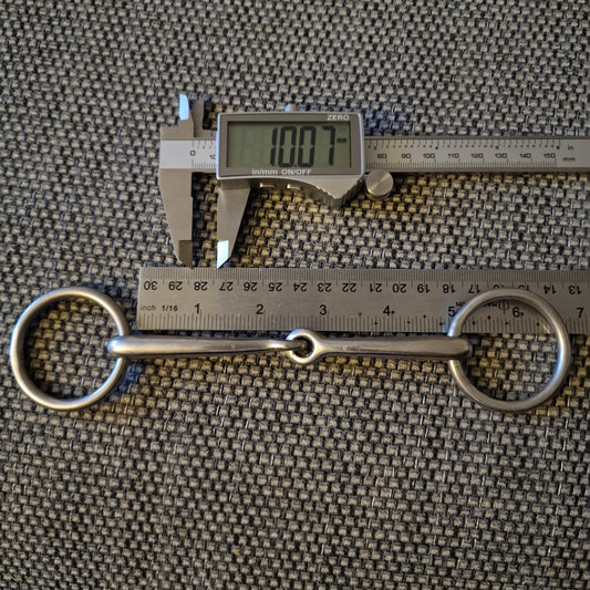 4.75" jointed Loose Ring bradoon snaffle bit B692