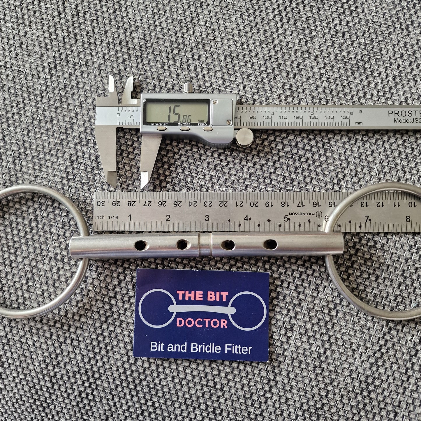 5.75" flute medicine loose ring snaffle bit B864
