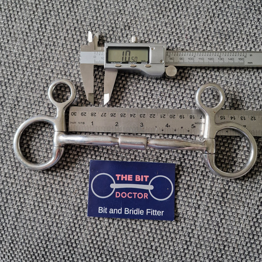 5.25" Expert Bits hanging cheek comfy barrel snaffle bit B1097
