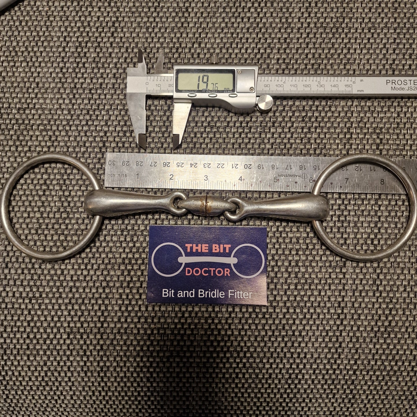 5.75" centre revolver lozenge loose ring snaffle bit B1125